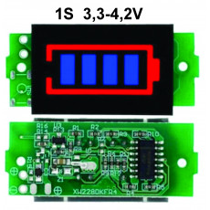 Индикатор уровня заряда батареи 1S 18650 Li-ion 4,2В СИНИЙ